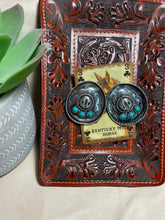 Load image into Gallery viewer, Sombrero Earrings w/ 3 Turq Stones