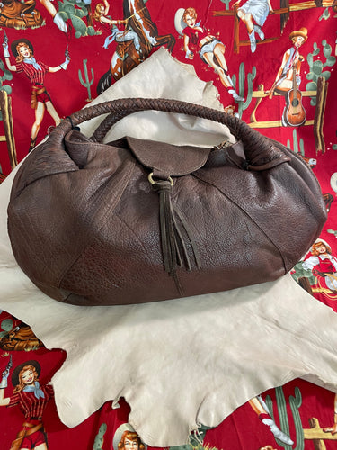 Large Dark Brown Soft Leather  Bag