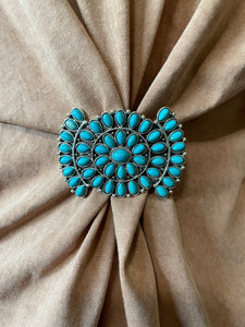 Large Turquoise Cluster Pin